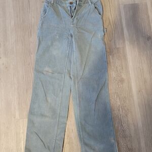 Light Blue Striped Pants